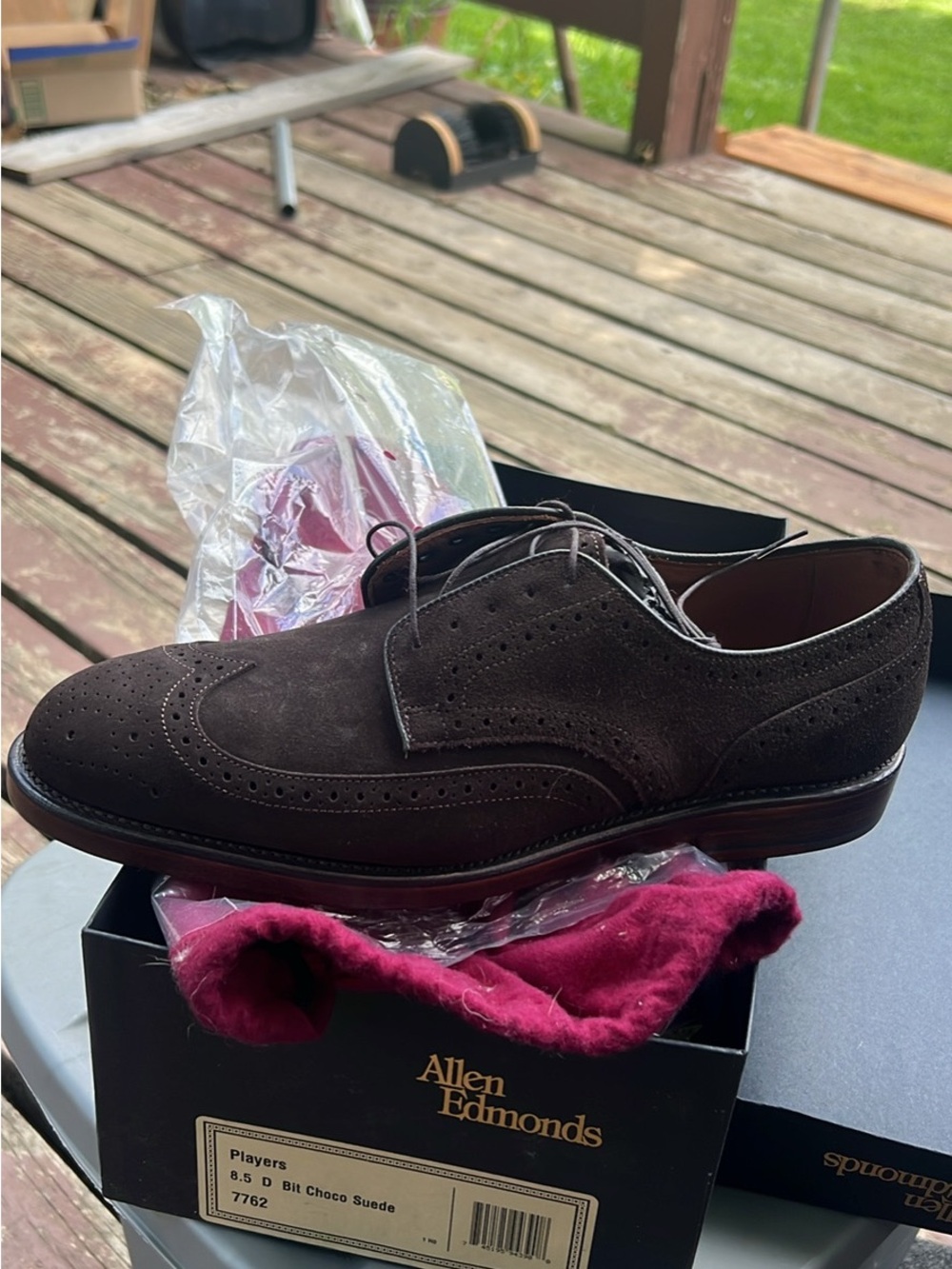 Allen Edmonds Men's Limited Run 2010 PGA Wingtip in Chocolate Suede